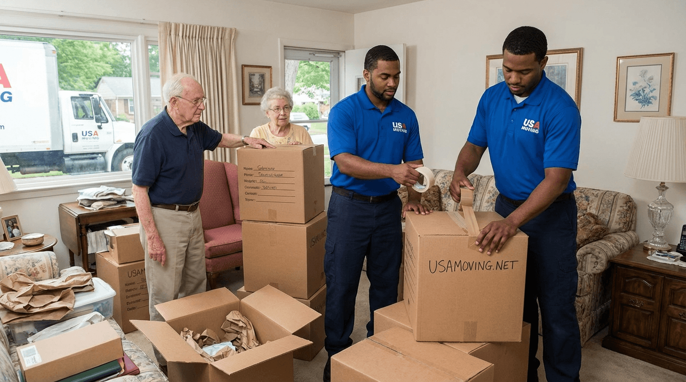 USA Moving workers helping with a move